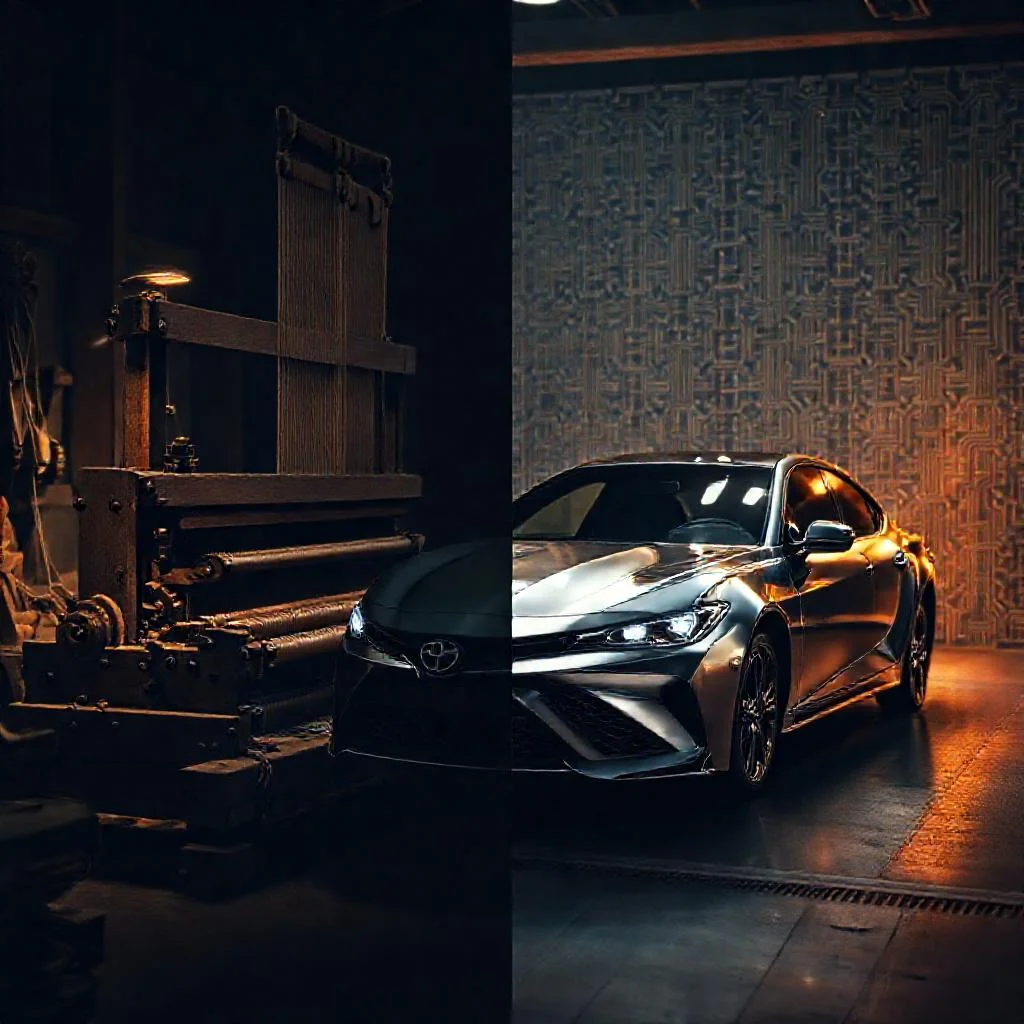Иллюстрация к статье: История успеха бренда Toyota: как производитель ткацких станков покорил мировой авторынок